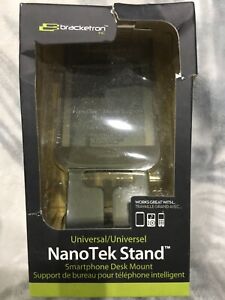 Bracketron NanoTek Micro-suction Phone Desk Stand Black New