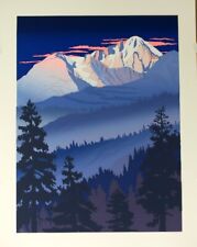 First Light- Long's Peak: ONLY 1 LEFT! Hand-Printed  Serigraph
