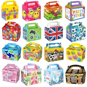 Cajas de fiesta comida almuerzo pastel niños cartón regalo feliz cumpleaños caja - Imagen 1 de 14