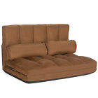 Giantex 6-Position Adjustable Flip Chair Folding Floor Couch Sofa w/ 2 Pillows