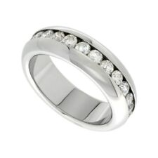 Surgical Steel 7mm Domed Eternity Wedding Band 3mm Cz Polished Sizes 7-14.5