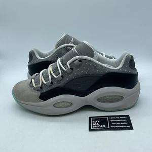 Size 12 - Reebok Question Low White Gray Allen Iverson AI Sneakers Suede Leather - Picture 1 of 7
