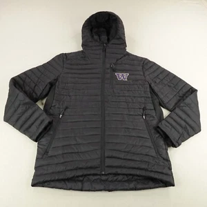 Washington Huskies Jacket Mens Large Black G-III Carl Banks Puffer Quilted Coat - Picture 1 of 11