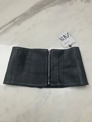 Cinturón corsé de cuero negro talla S ZARA NUEVO CON ETIQUETAS Foto 1 de 4