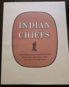 Vintage 1965 McKenney & Hall INDIAN CHIEFS (8) Penn Prints Portfolio - Picture 1 of 13