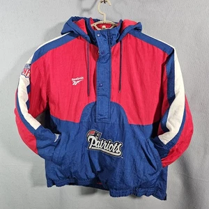 VTG NFL New England Patriots Pro Line Reebok 90's Pullover Jacket Men's Size XL - Picture 1 of 11