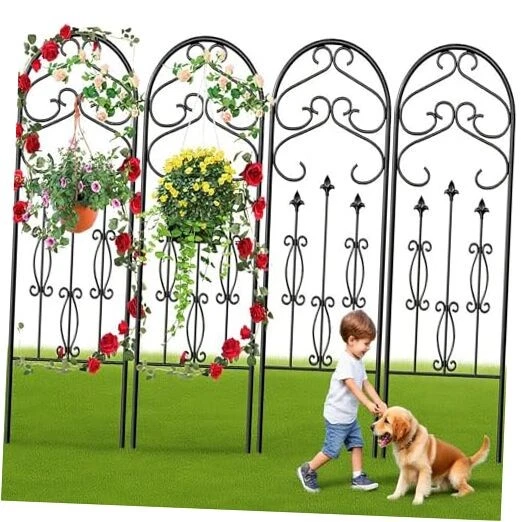 Amagabeli 4 Pack Garden Trellis for Climbing Plants 60" X 18" Rustproof Sturdy B