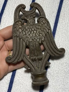 Antike Gusseisen große Adler Lampe Tor architektonische Endstück - Bild 1 von 4