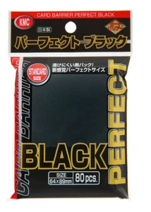KMC Sleeves Card Barrier Standard Inner PERFECT BLACK 64x89 (80 Count Pack) - Picture 1 of 1