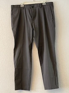 Theory Mens Size 38 Gray Slim Straight Trousers Chino Pants Used Flat Front - Picture 1 of 6