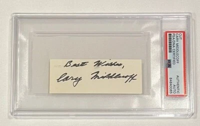 Cary Middlecoff - 1955 Masters - Autographed / Signed Index Card - PSA/DNA - Image 1 of 2