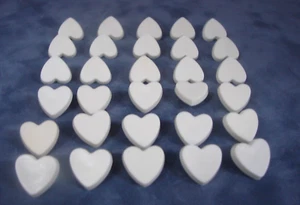 Vtg. Novelty Plastic White Hearts 30 Pcs. Button Set With Shanks Crafts Sewing - Picture 1 of 7