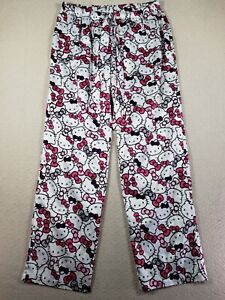 Womens Pajama Pants 28x29 Multicolor Hello Kitty Pattern Straight Leg Sleepwear