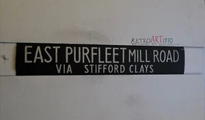 Essex 6.1971 Bus Blind 33"- Gift -White - East Purfleet Mill Road Stifford Clays - Picture 1 of 10