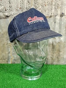 Vintage 80s 90s Denim Coffman Excavating Snapback Trucker Hat Cap Otto Denim - Picture 1 of 12