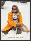 Linda Allard for Ellen Tracy Clothing Husky Dog 1990s Print Ad 1990