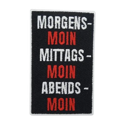 Lustiger Moin Patch | Hamburg Patches, Norddeutsche Bügelbilder, coole Aufbügler - Bild 1 von 4