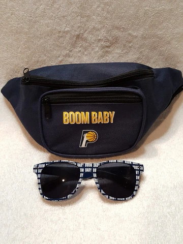 Unisex Adult NBA Indiana Pacers “Boom Baby” Navy Blue Fanny Pack W/Sun Glasses Cover