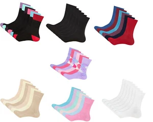 3-12 Pairs Womens Ladies Socks Non Elastic Cotton Rich Diabetic Socks UK 4 -7 - Picture 1 of 15