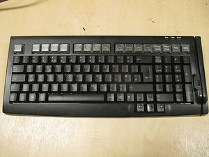 Accuratus S100B QWERTY UK EPOS POS WIRED KEYBOARD Programmable INCL MSR READER - Photo 1/5