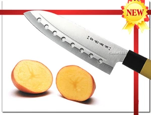 Japanese Design Granton Edge Santoku Chef Knife 6.8" Kitchenware Cutlery New - Picture 1 of 3