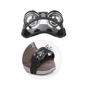 Party Foot Tambourine Foot Percussion Instrument Drum Stick Shaking Bell FB - Picture 1 of 13
