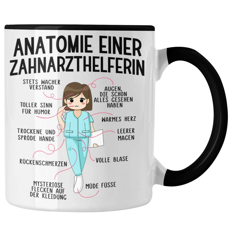Trendation - Zahnarzthelferin Tasse Geschenk Lustig Zahnarzt Damen Kollegin Gesc - Bild 1 von 1
