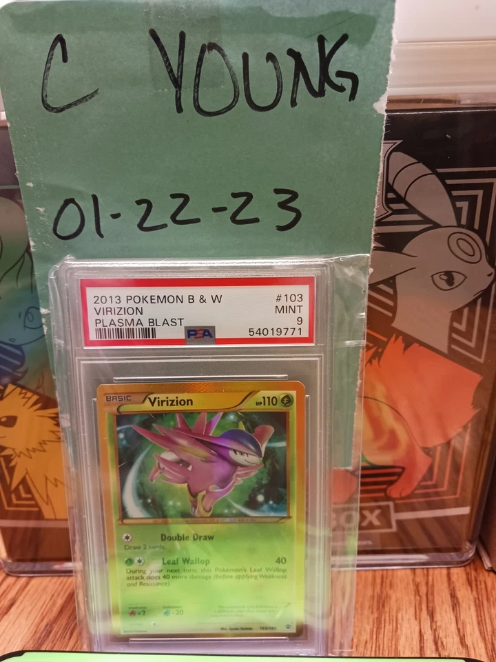 POKEMON PLASMA BLAST VIRIZION #103 SECRET RARE HOLO FOIL PSA 9 MINT GOLD B&W SR - Image 1 of 1