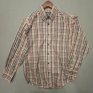 Damon Mens Brown Striped Long Sleeve Button Up Shirt Size Medium - Picture 1 of 7