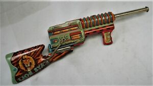 Vintage 1950's Tin Toy Cork Gun - Lion Star - Made in Japan