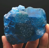 423g Rare Ladder-like Blue‘blue core’ Fluorite Crystal Mineral Specimen/China287