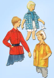 1950s Vintage Simplicity Sewing Pattern 4991 Uncut Girls Pullover Jacket Size 4 - Picture 1 of 4