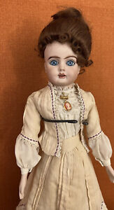 Vintage 1988 Artist Reproduction Antique German/French Bisque Head Lady Doll TLC
