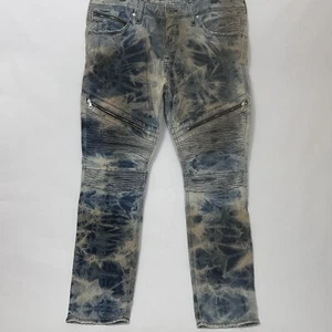 Rock Revival Daviday Jeans Blue Dye Zipper Skinny Stretch Biker Herren Gr. 42 - Bild 1 von 13