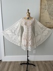 Small Ivory Vintage Lace Bell Sleeve Wedding Short Bridal Elopement Dress