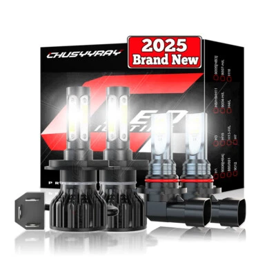 Para For Toyota Tacoma 2005 - 2010 2011 -4X LED Faros+Fog Light Kit de Bombillas - Image 1 of 4