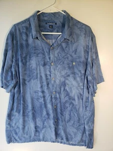 Croft & Barrow XL Blue Hawaiian Palm Tree Button Down - Picture 1 of 2