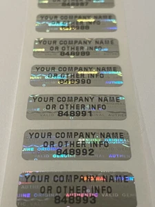 100 Custom Printed Tamper Evident Security Void Hologram Labels 1 X .375 INCH - Picture 1 of 2