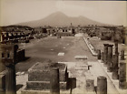 Italie, Pompei, Foro Romano Vintage Albumen Print. Tirage Albuminé  18X24