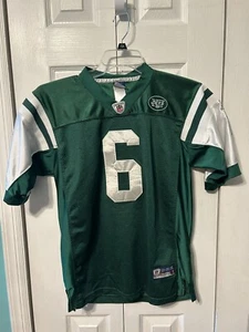 REEBOK NFL NY JETS #6 Sanchez On Field Green Jersey White Stitched Size XL 16-18 - Picture 1 of 8