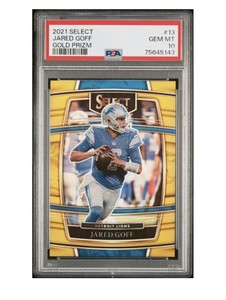 Jared Goff  /10 GOLD CONCOURSE 2021 Panini Select 🔥🔥🔥