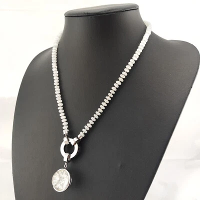 ⭐ Leonardo Halskette Collier Anhänger Strass Stein Kette Perle Silber 122 ⭐ - Bild 1 von 4