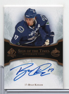 Ryan Kesler Canucks Signed Sign Of The Times ST-KE Upper Deck 2007-08 121820MLCD