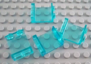 Lego Menge 4 durchscheinend hellblau 1x2x2 Wand Panel Stücke - Bild 1 von 1