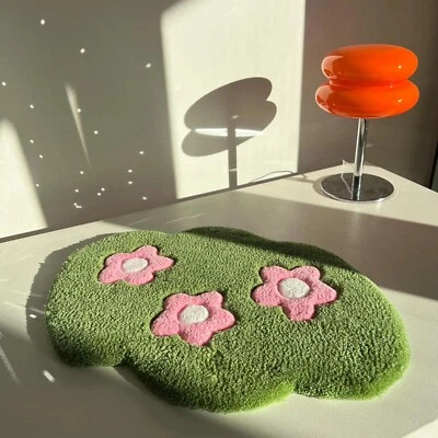 Cute Floral Hand Tufted Wool Handmade Area Rug Carpet for Home Living Room - Image 1 of 4