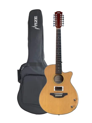 Haze 12String Humbucker Saddle Height Adjustable Hybrid Acoustic–Electric Guitar - Image 1 of 4
