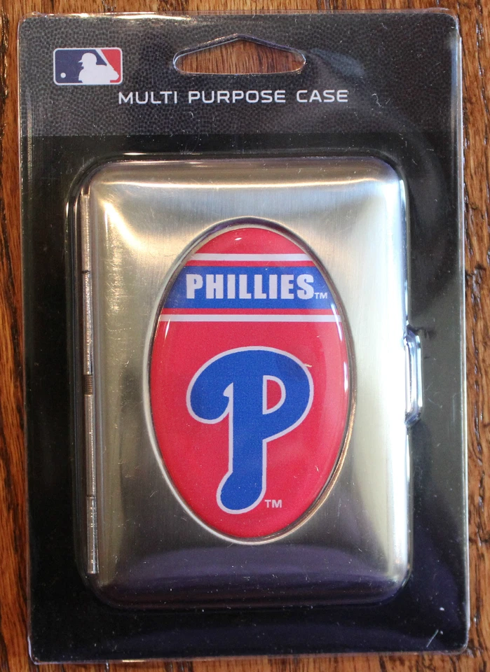 Carteira prata Philadelphia Phillies estojo metal beisebol liga principal de beisebol - Imagem 1 de 1