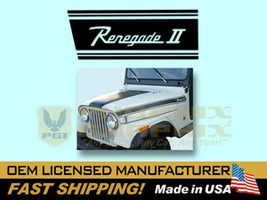 Jeep Renegade II CJ5 1971 kit de gráficos con capucha y capucha calcomanías y rayas - Imagen 1 de 1