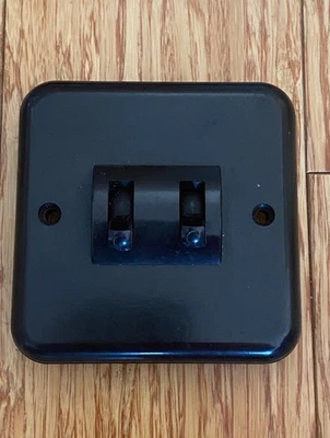 Crabtree Brown Light Switch 5 Amp 2 Gang - Image 1 of 2