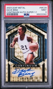 Dave Bing 2023 Leaf Metal Continuum #MC28 Auto Super Prismatic 1/1 PSA 9 - Picture 1 of 2
